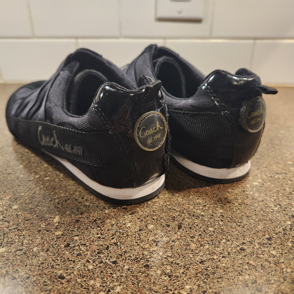 Coach Women's Black Slip On Sneakers - Picture 2 of 4